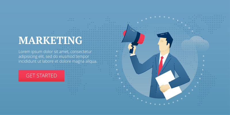 抽象矢量市场营销概念插图