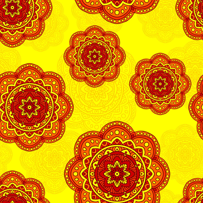 抽象矢量红色花卉元素设计背景