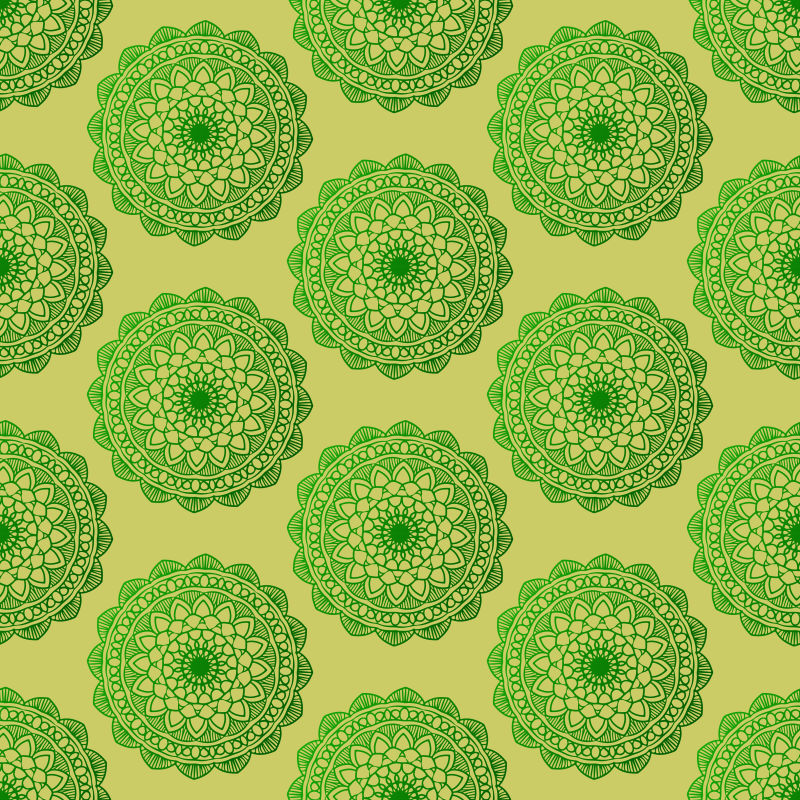 创意矢量绿色抽象花卉元素装饰背景