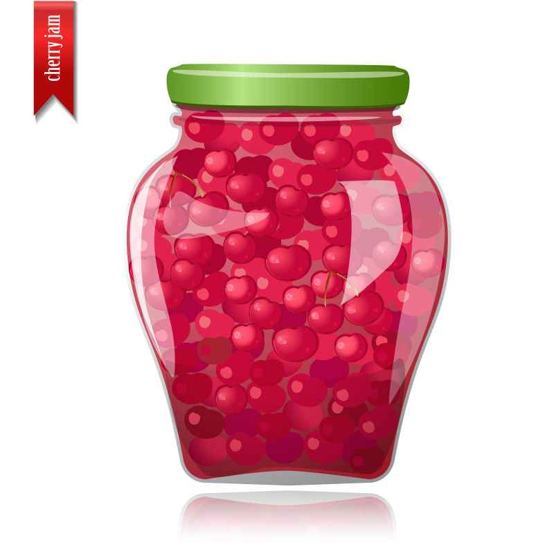 抽象矢量蜜桃罐头设计插图