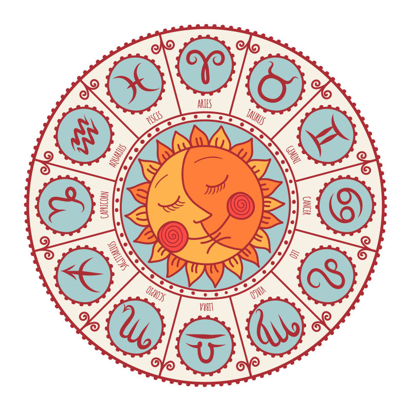 复古的十二座插图矢量设计