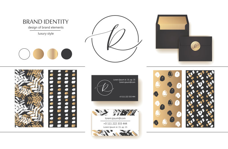 抽象矢量字母r的标志设计