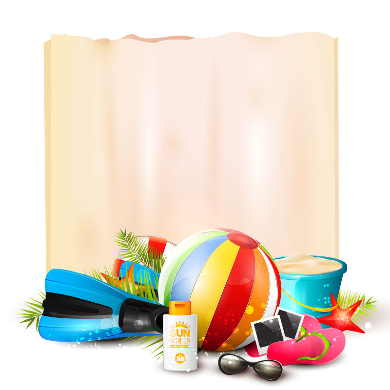 矢量的空白夏日背景