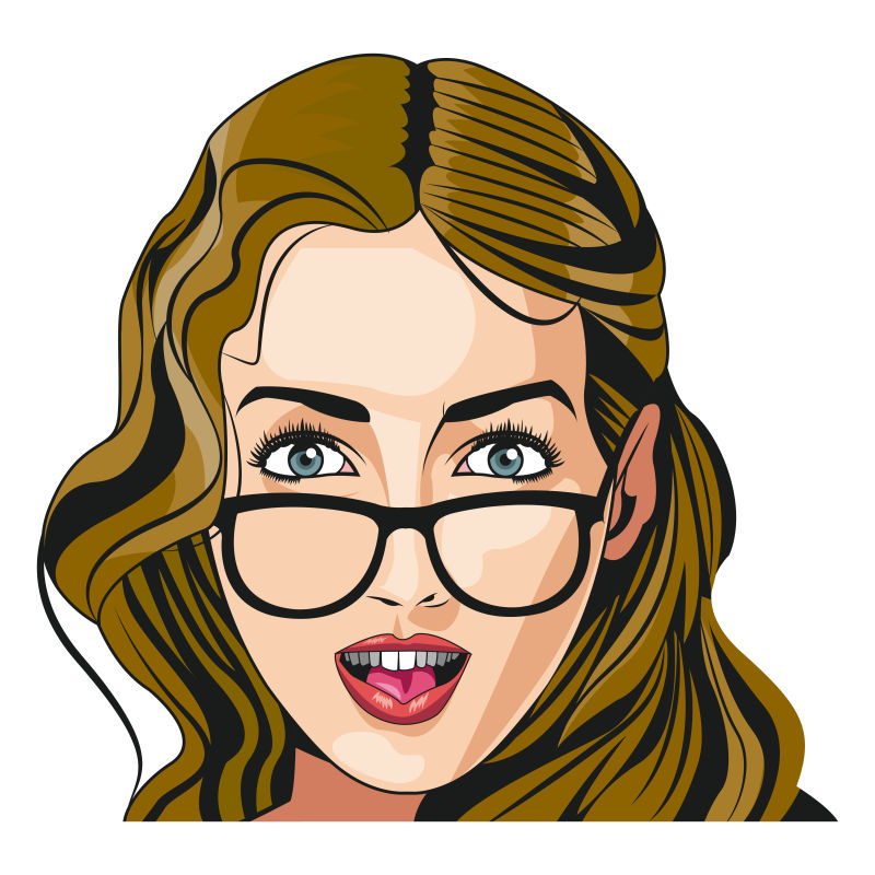 矢量漂亮的时尚美女插图