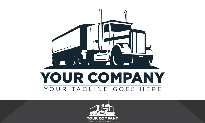 矢量创意卡车元素标志设计