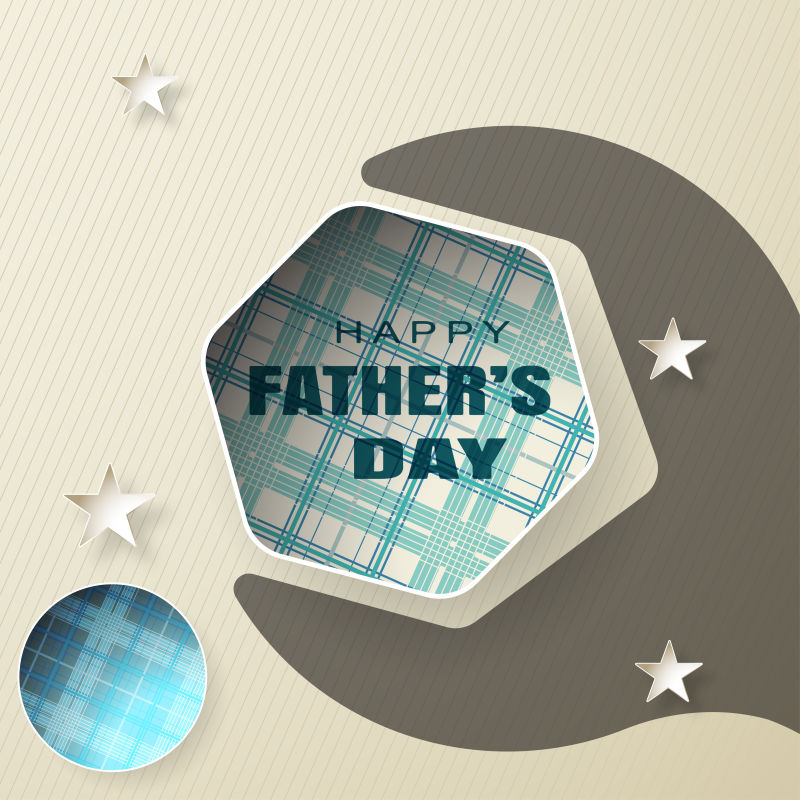 父亲节的创意贺卡矢量设计