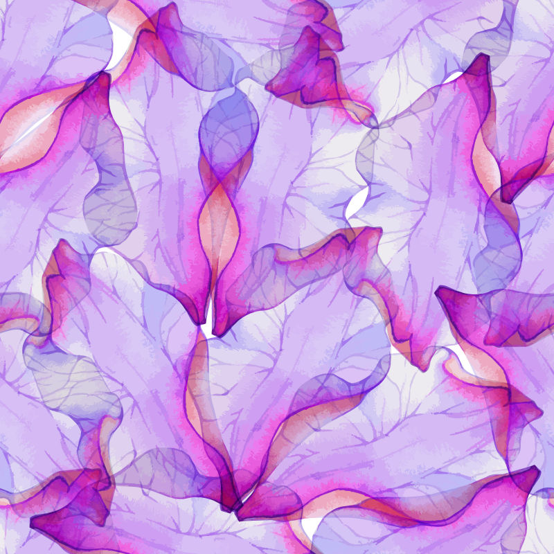 创意矢量紫色花瓣元素设计背景