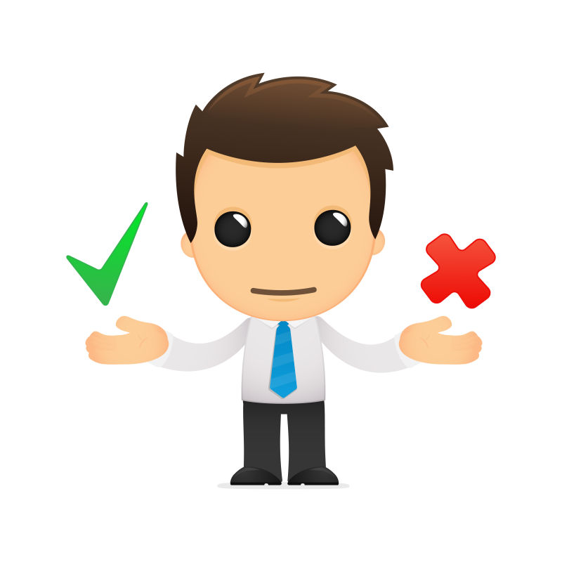 创意矢量卡通做选择的上班族插图