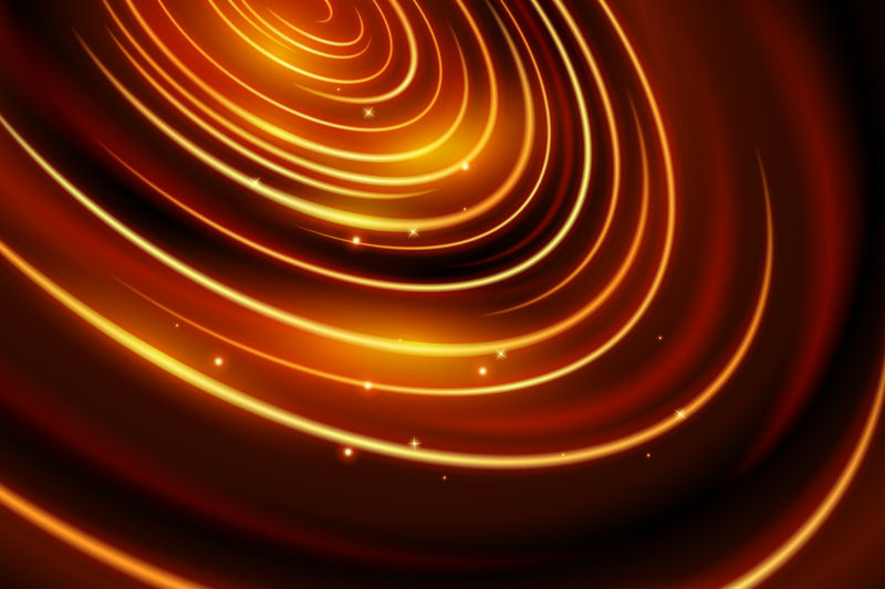 抽象矢量金色光线圈形背景