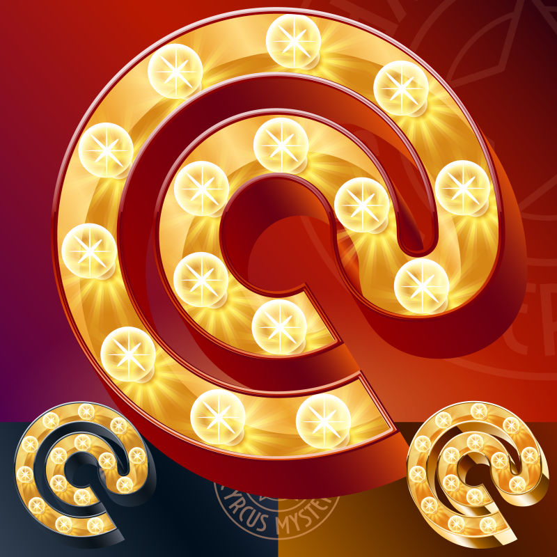 创意矢量闪亮字符设计