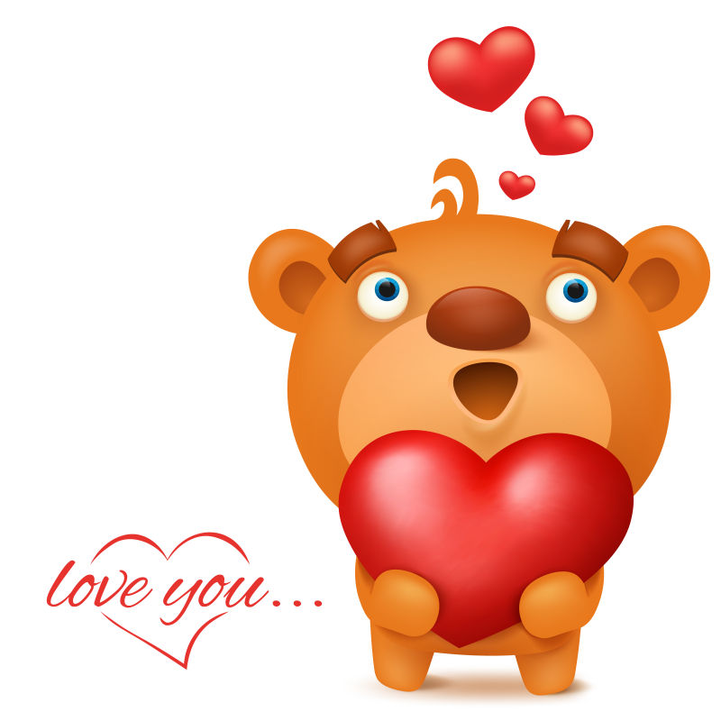 矢量可爱泰迪熊元素的生日卡设计