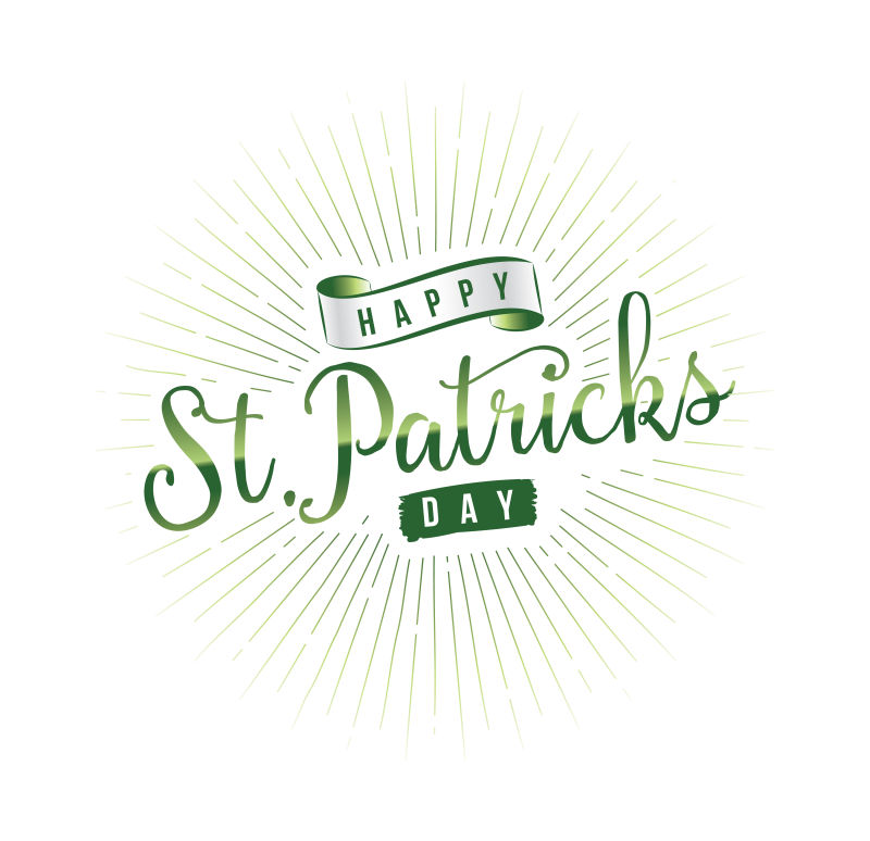 矢量抽象现代圣帕特里克日概念设计背景