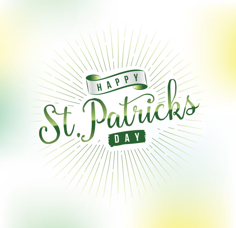 矢量抽象圣帕特里克日概念背景