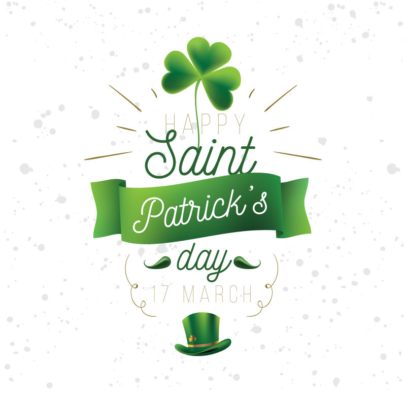 矢量抽象圣帕特里克日概念主题背景