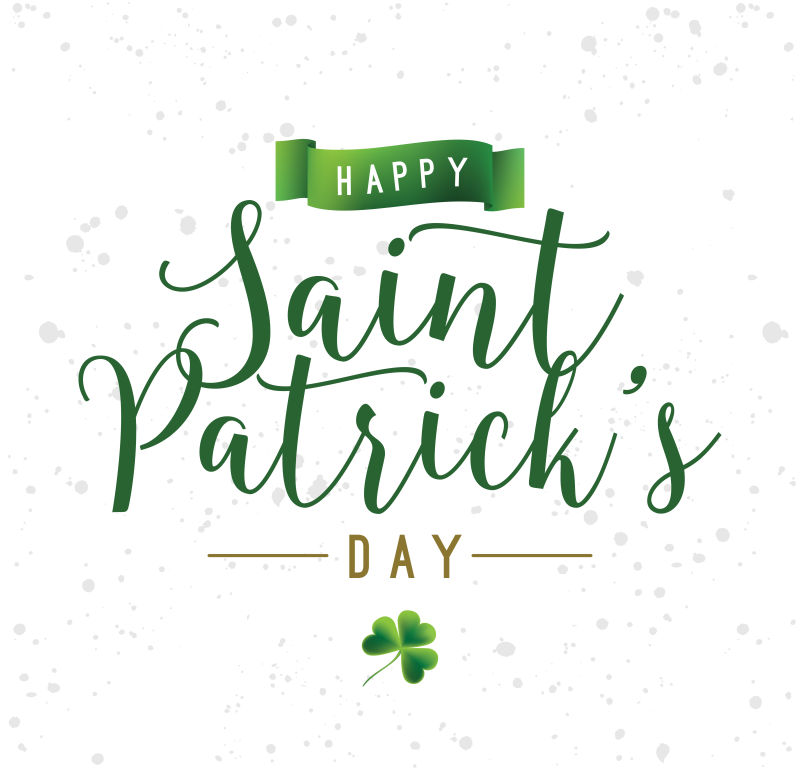 矢量英文元素的圣帕特里克日概念背景