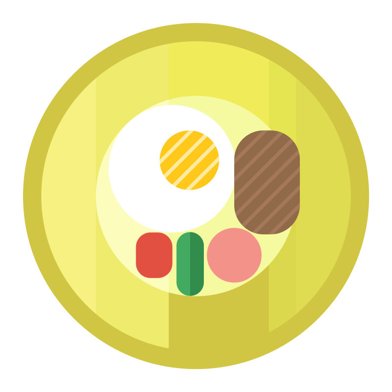 创意矢量扁平风格的早餐插图