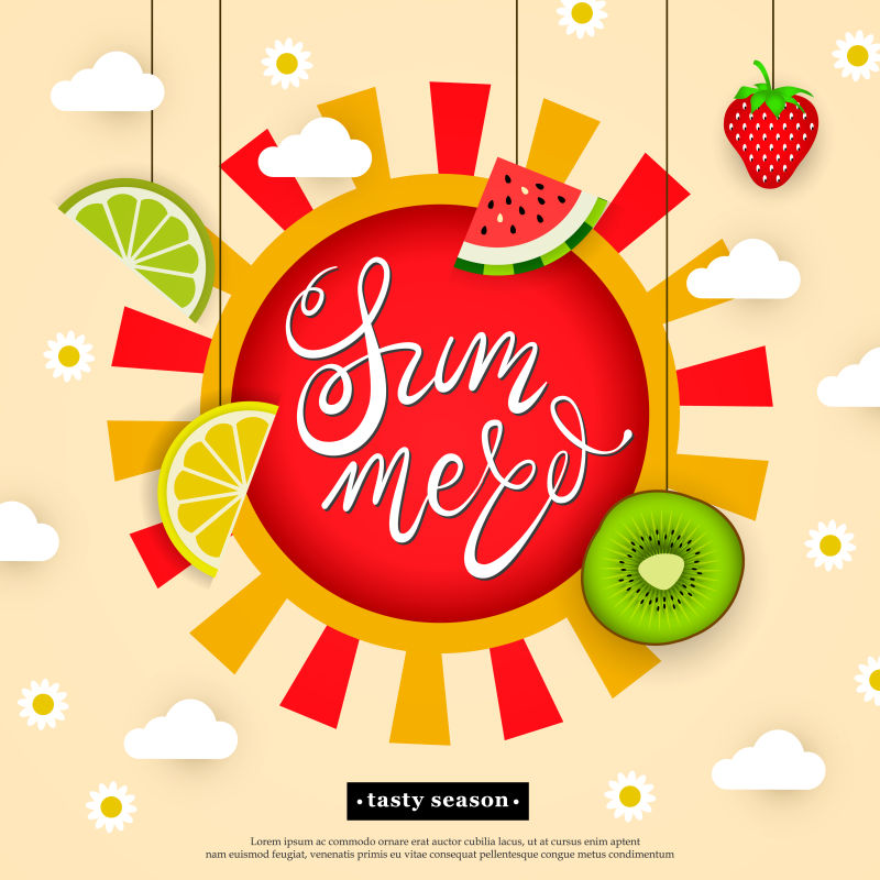 矢量的水果折扣活动横幅