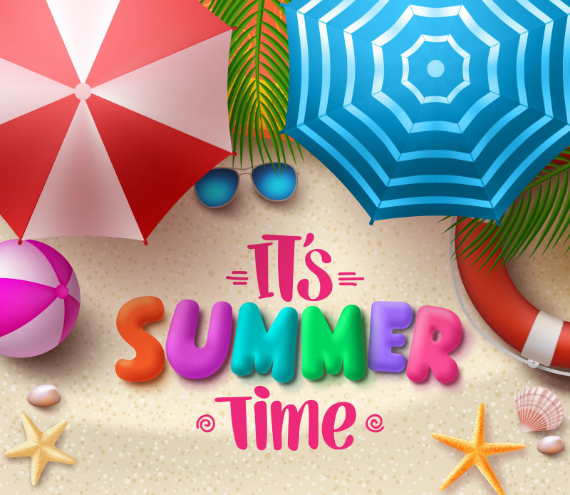 矢量彩色的夏季设计