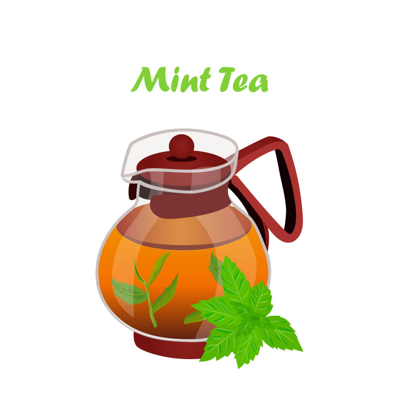 创意矢量手绘茶壶元素设计