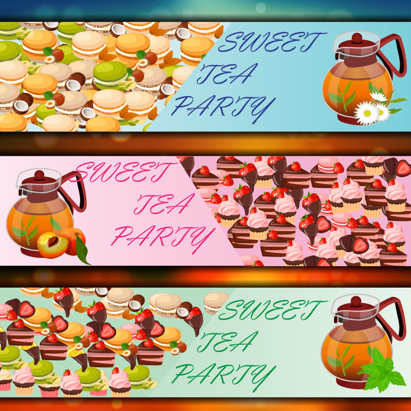 矢量抽象花卉元素装饰贺卡设计