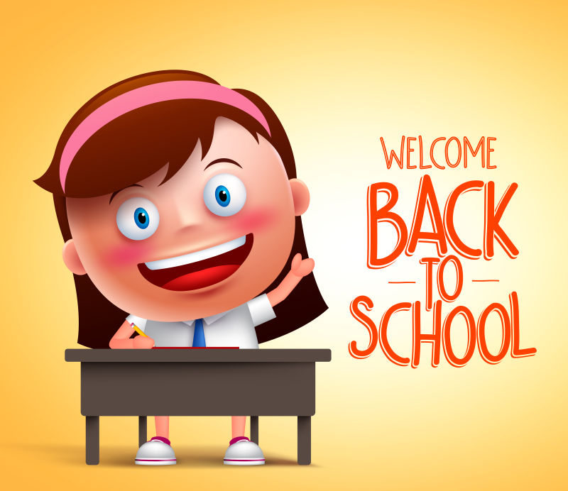 矢量的可爱女生