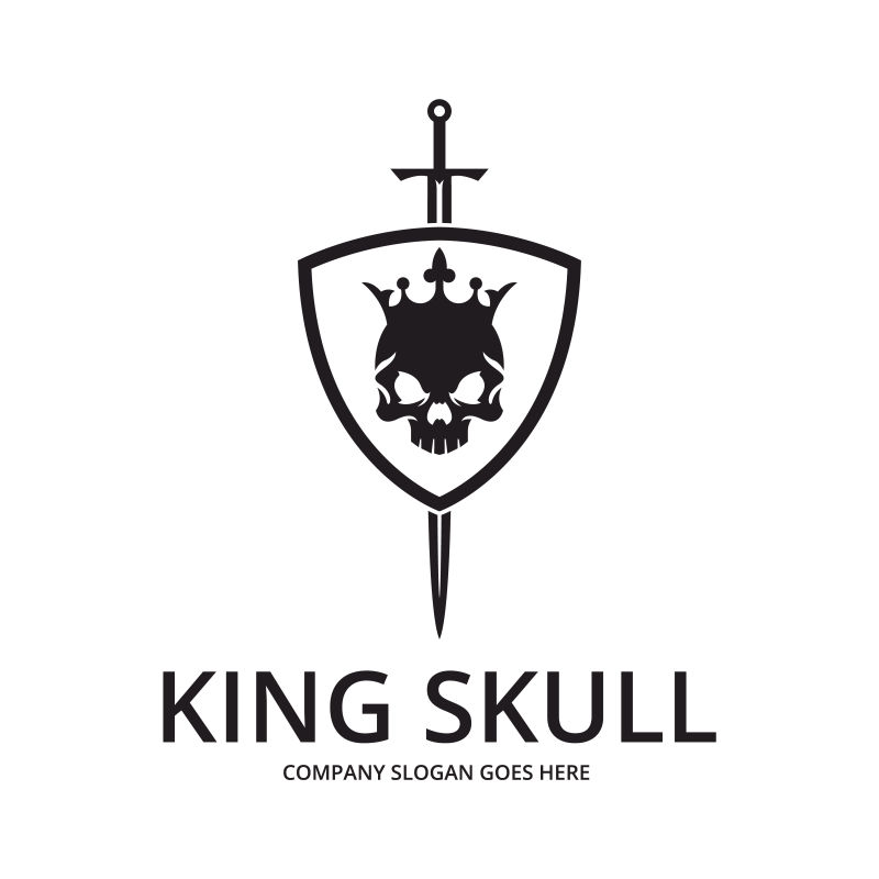 黑色盾牌标志矢量设计