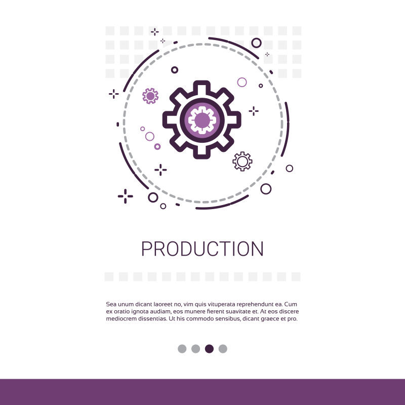抽象矢量现代生产主题图标设计
