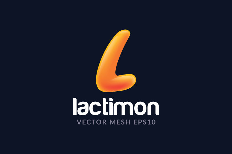 抽象矢量橙色字母l标志设计