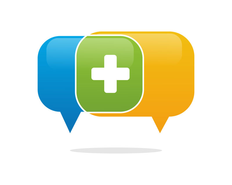 抽象矢量医学聊天主题的图标设计