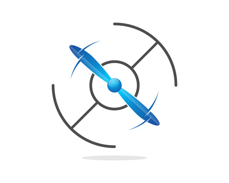 抽象矢量无人机主题的图标设计