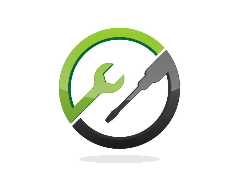 矢量维修主题的平面图标设计