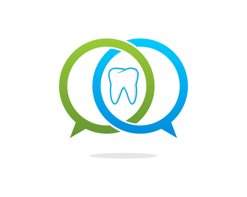 抽象矢量牙科讲座主题的图标设计