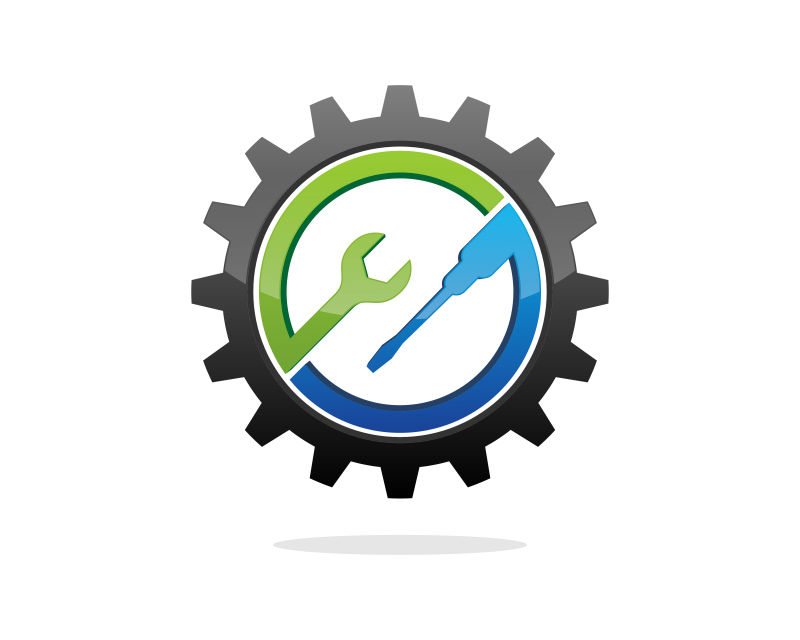 抽象矢量维修主题的图标设计