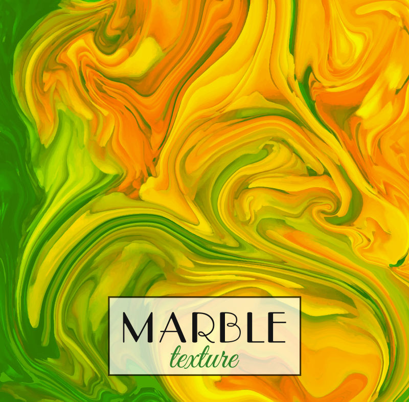 抽象的黄绿色大理石纹理矢量设计
