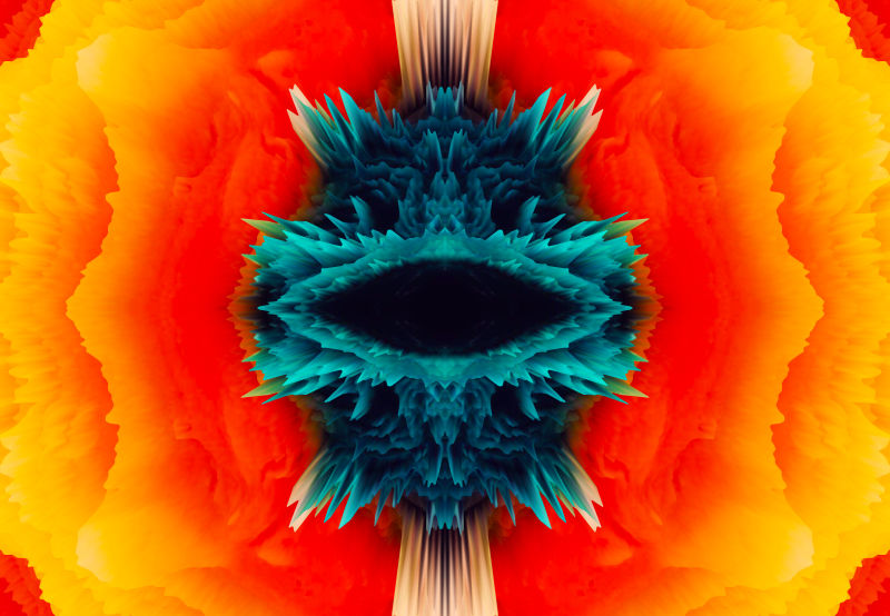 创意彩色爆炸元素风格背景