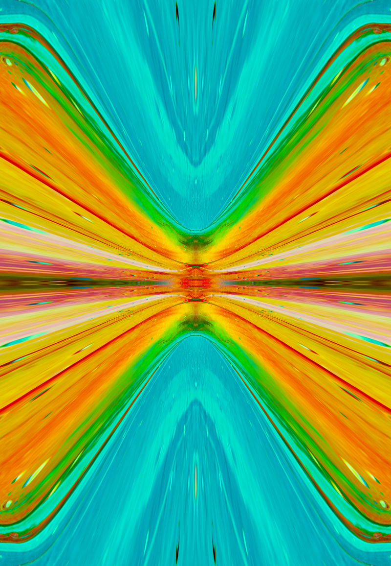 黄色蓝色装饰抽象镜面背景