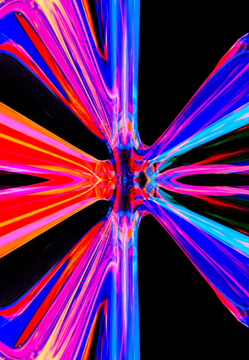 现代粉蓝光波镜面设计背景