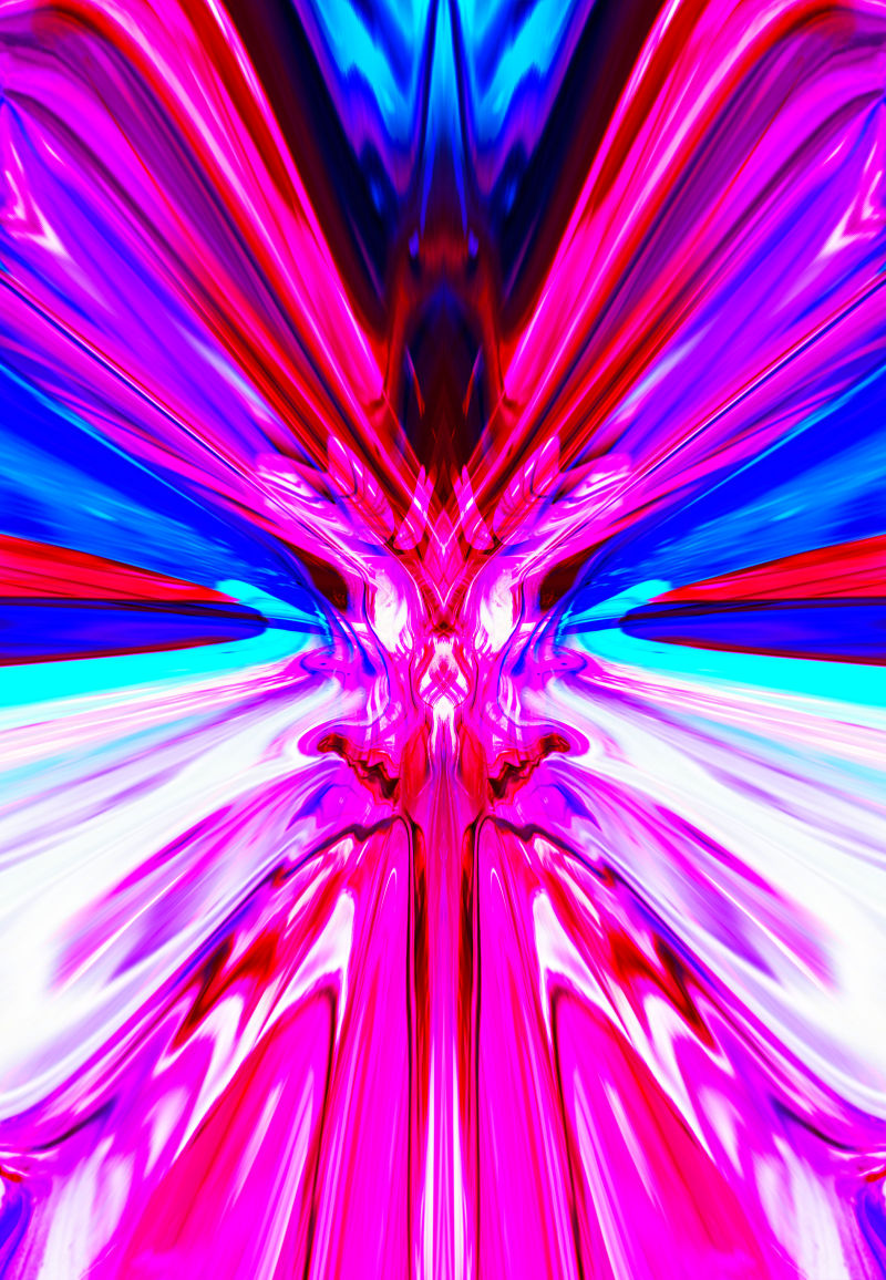 抽象彩色光波镜面梦幻背景