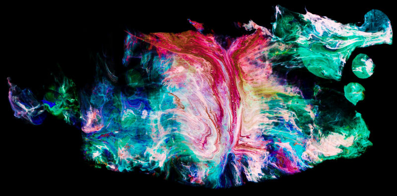 彩色抽象颜料纹理设计背景