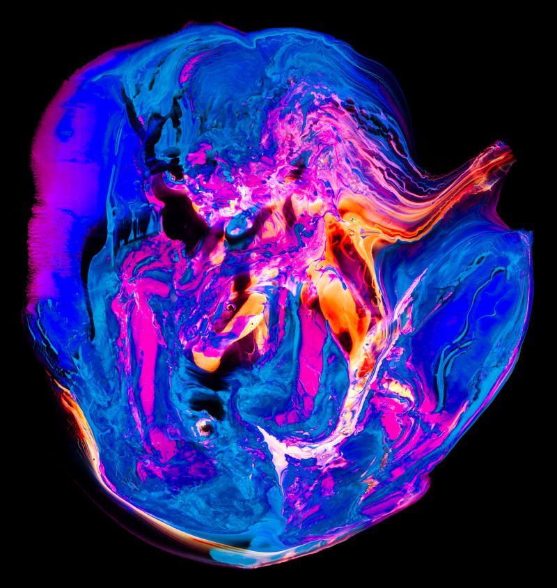 抽象蓝色紫色水彩装饰背景