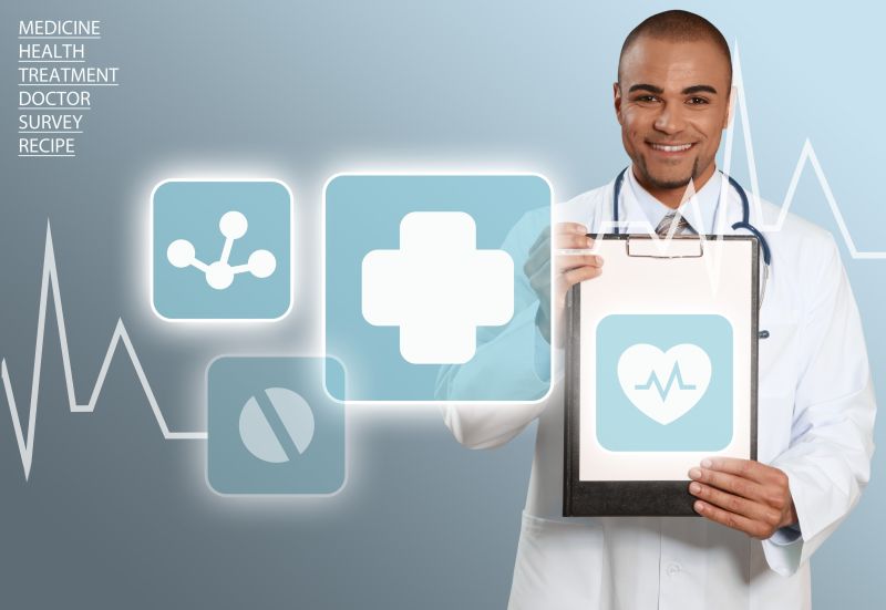 关爱医疗健康的男性医生