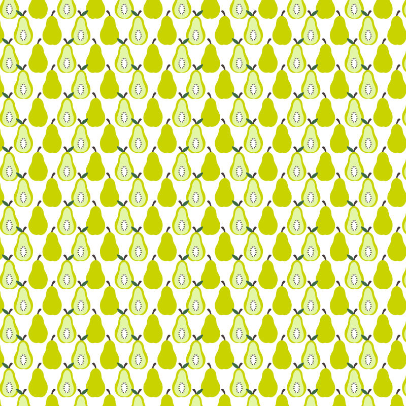 创意卡通生梨元素无缝装饰背景