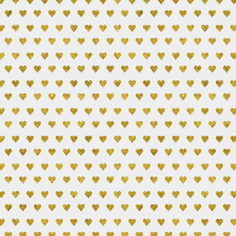 金色心形装饰无缝背景