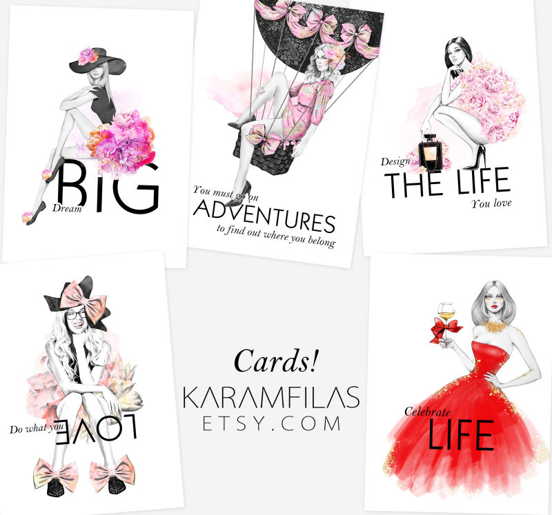 时尚女人元素现代海报设计