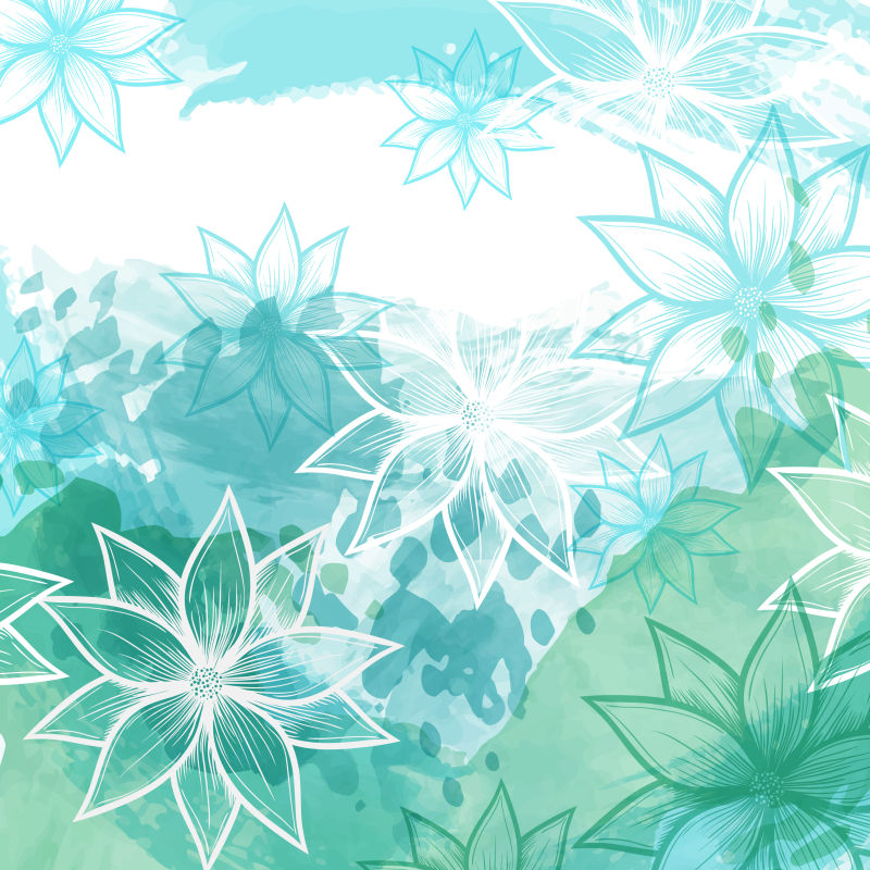 美丽简单花卉元素的背景