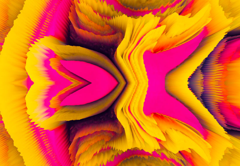 创意黄色粉色爆炸艺术背景