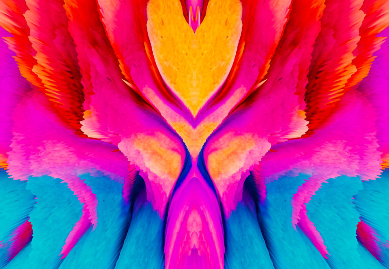 彩色梦幻爆炸抽象背景