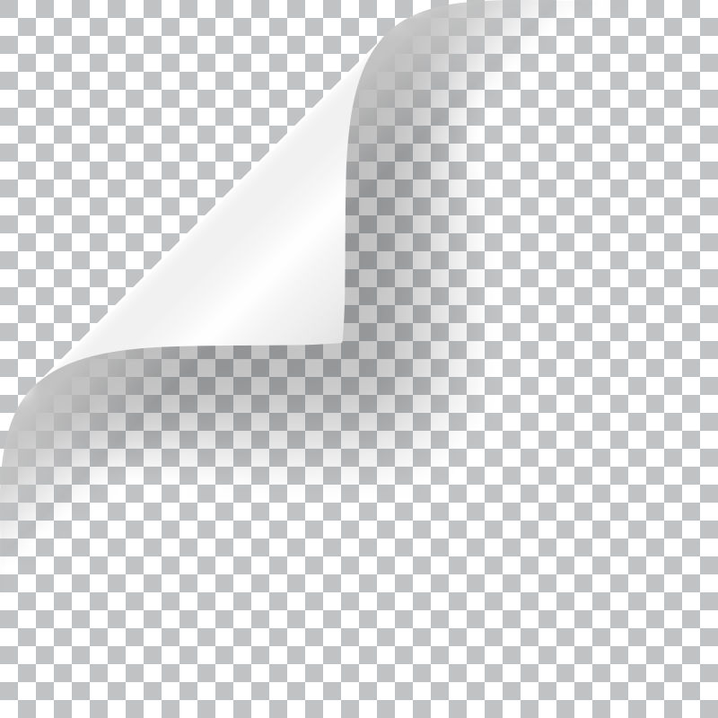 创意矢量卷曲的纸张页角设计