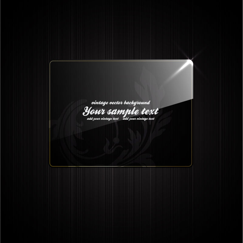 抽象矢量现代黑色玻璃元素的背景设计