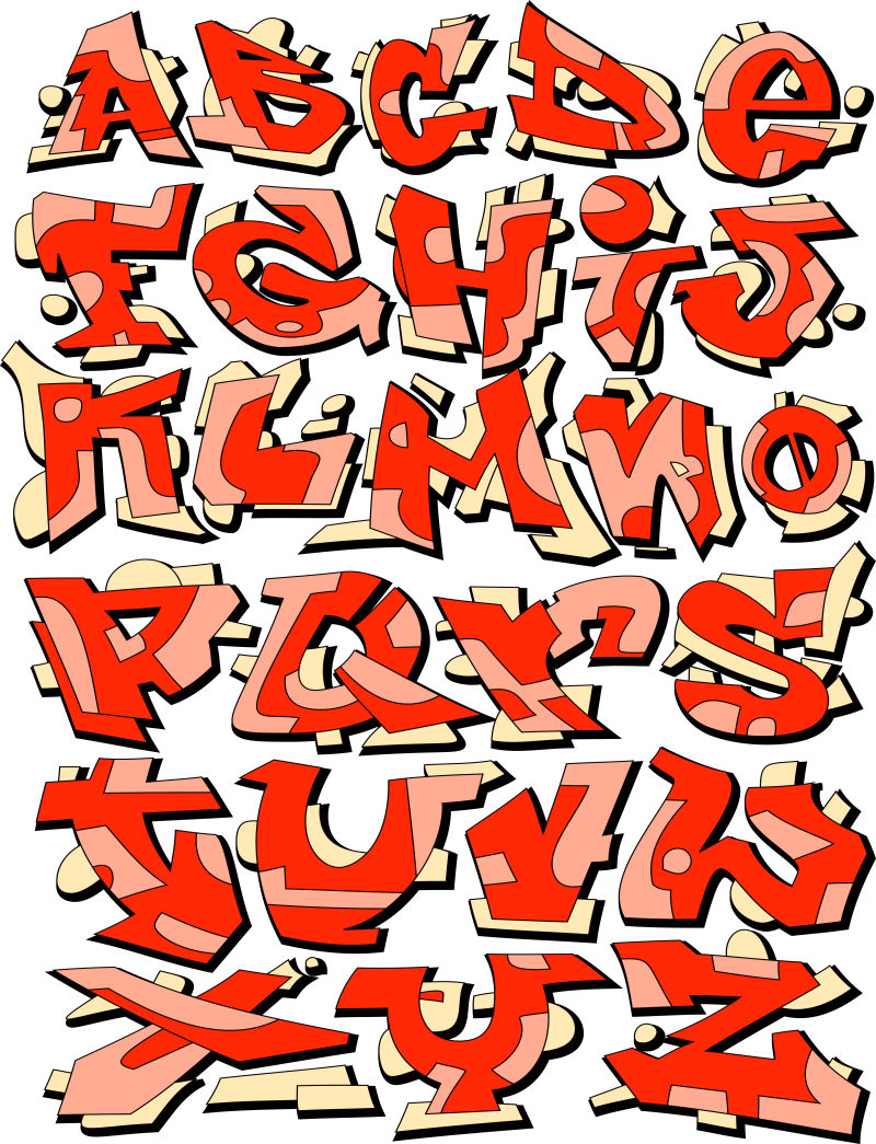 抽象矢量现代彩色时尚线条风格的字母数字字体设计